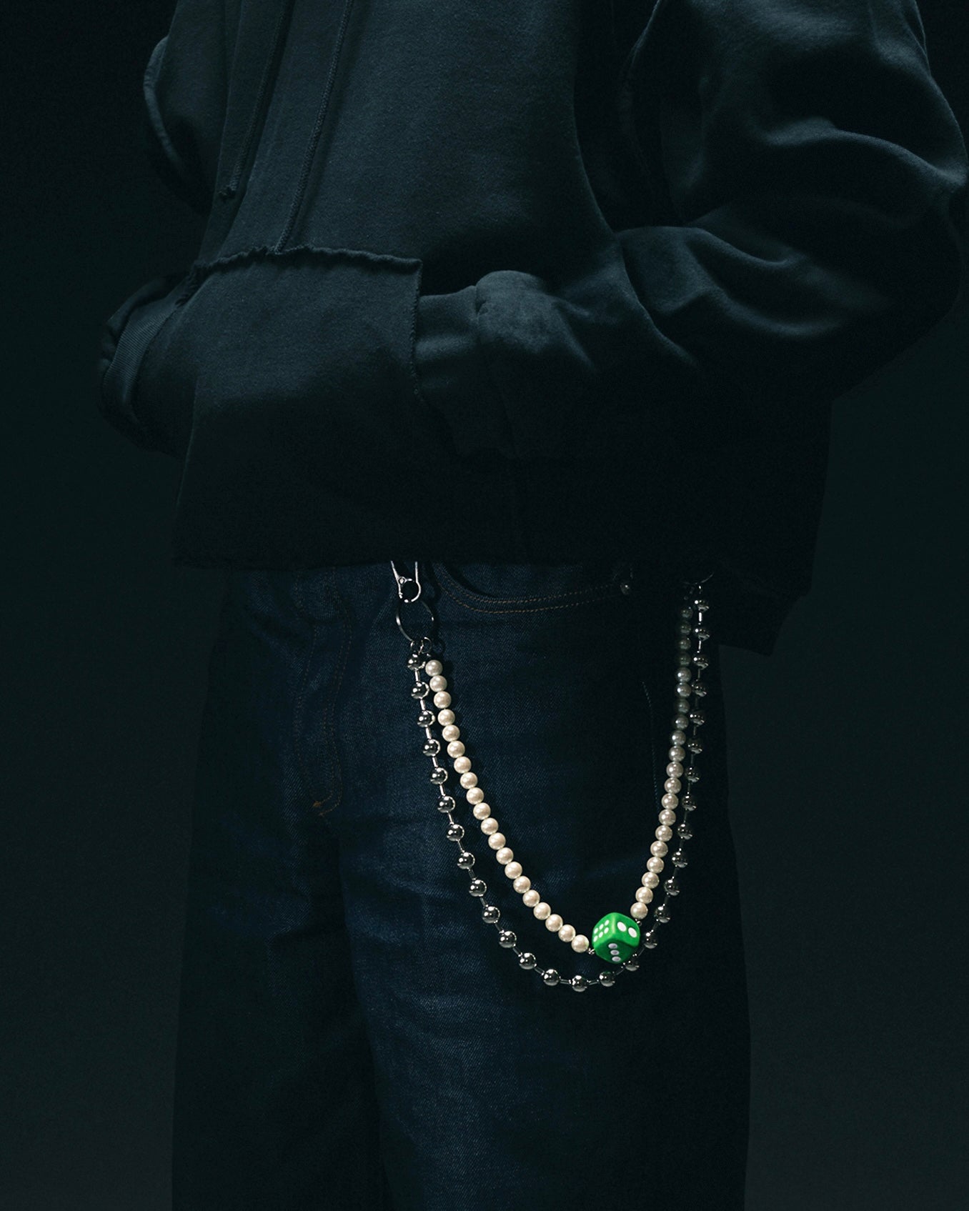 The Ball Pearl Dice Wallet Chain