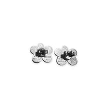 Load image into Gallery viewer, The Macro Flower Pearl Earring Pair in White Gold
