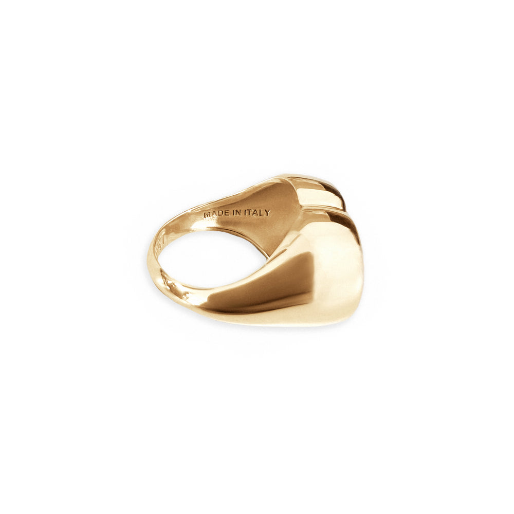 The Macro Heart Ring in Yellow Gold