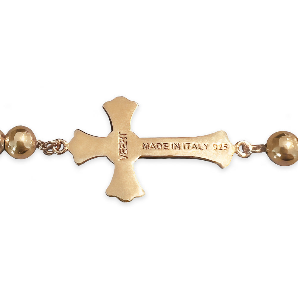 The Plain Cross Bracelet in Yellow Gold