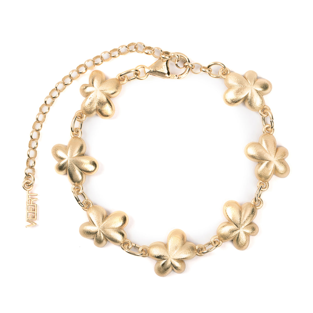 The Plain Flower Bracelet in Yellow Gold