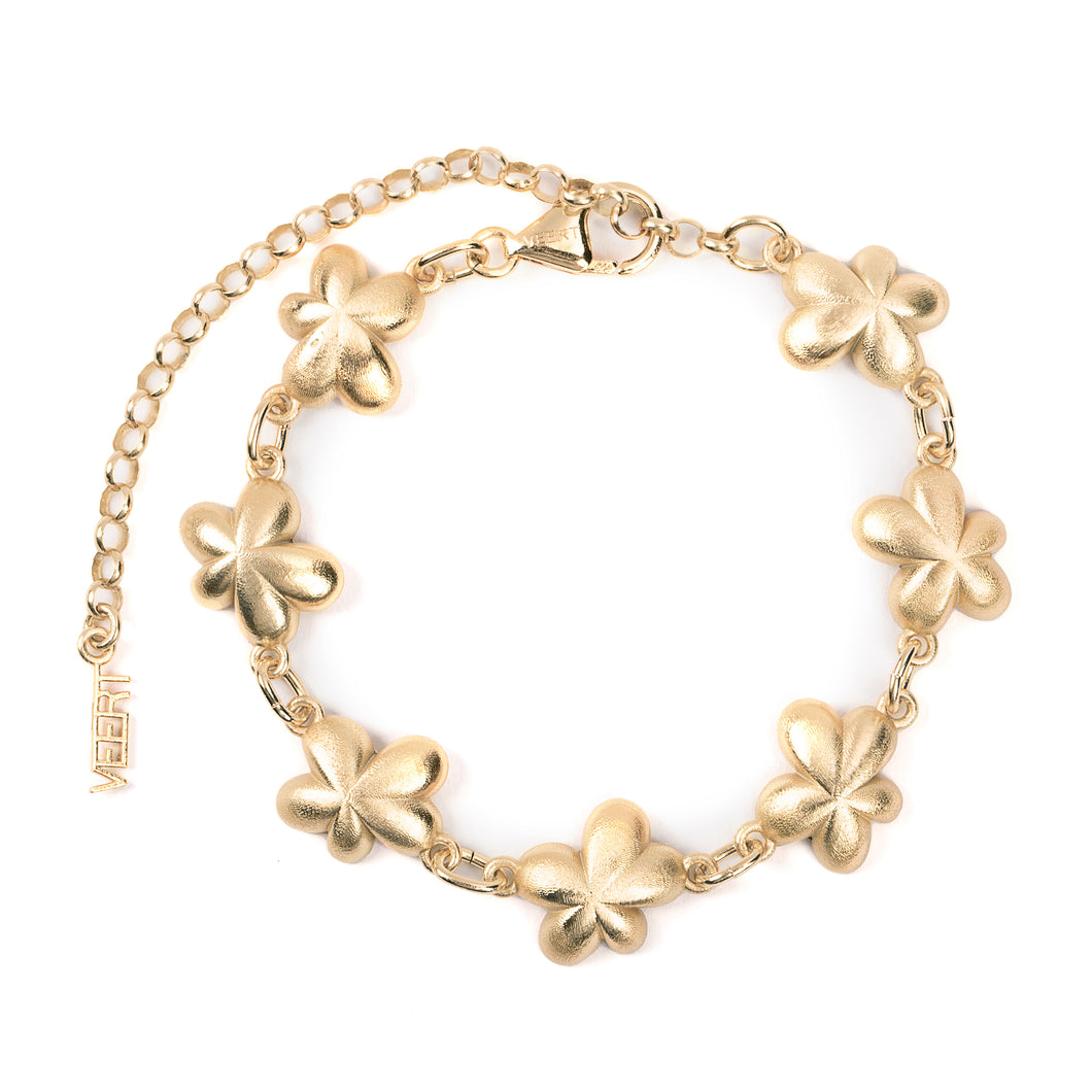 The Plain Flower Bracelet in Yellow Gold