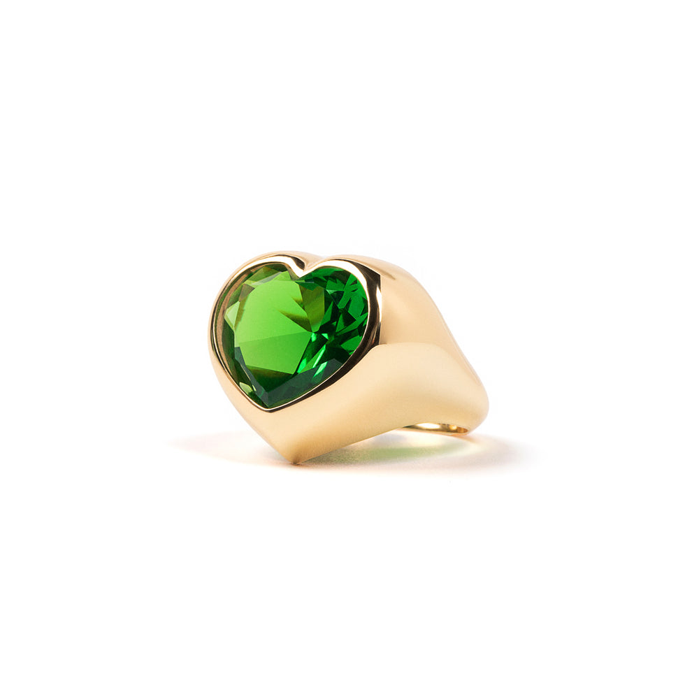 The Macro Heart Ring in Yellow Gold