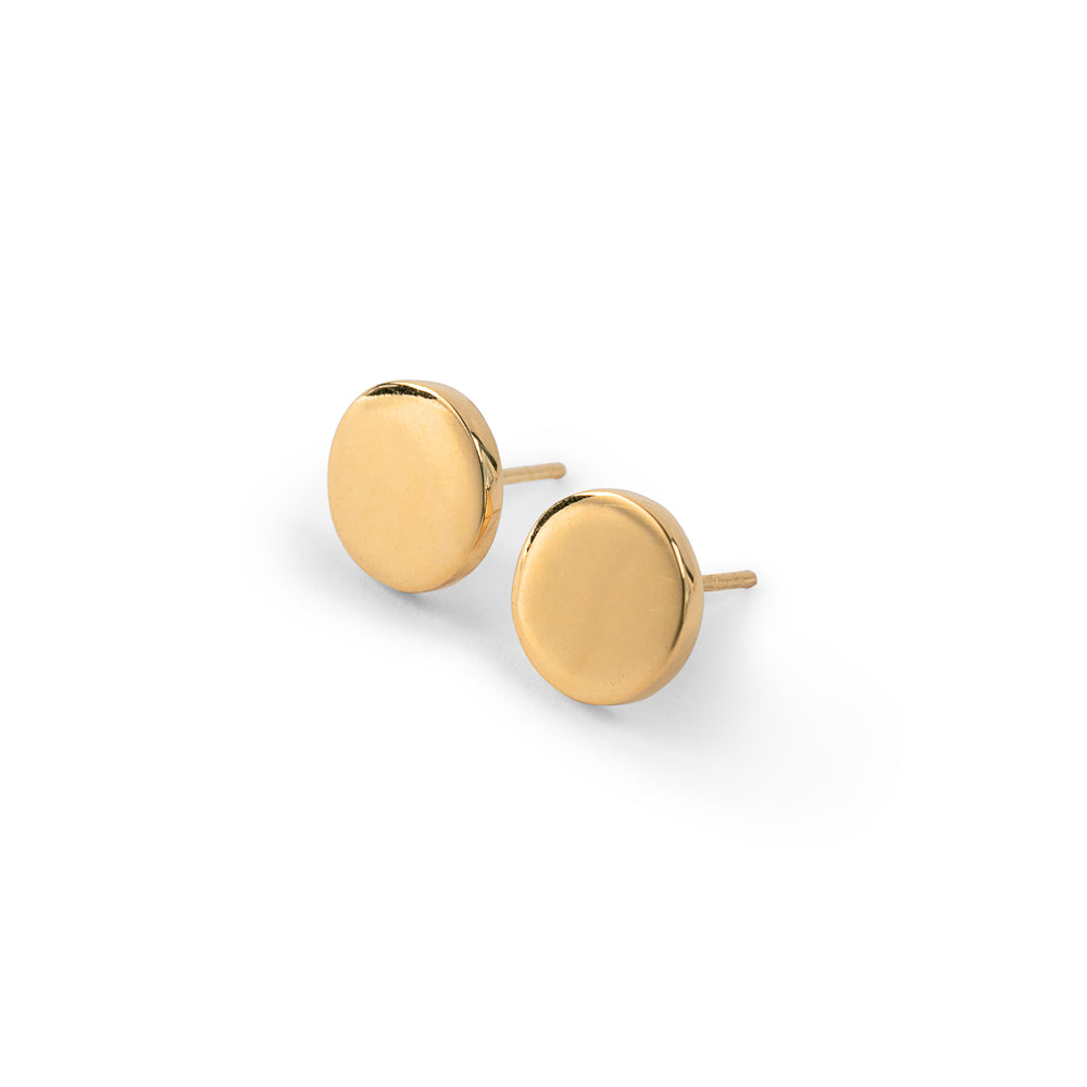 The Plain Circle Earring Pair in Yellow Gold