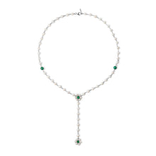 Load image into Gallery viewer, The Macro Flower Pearl Rosary in White Gold
