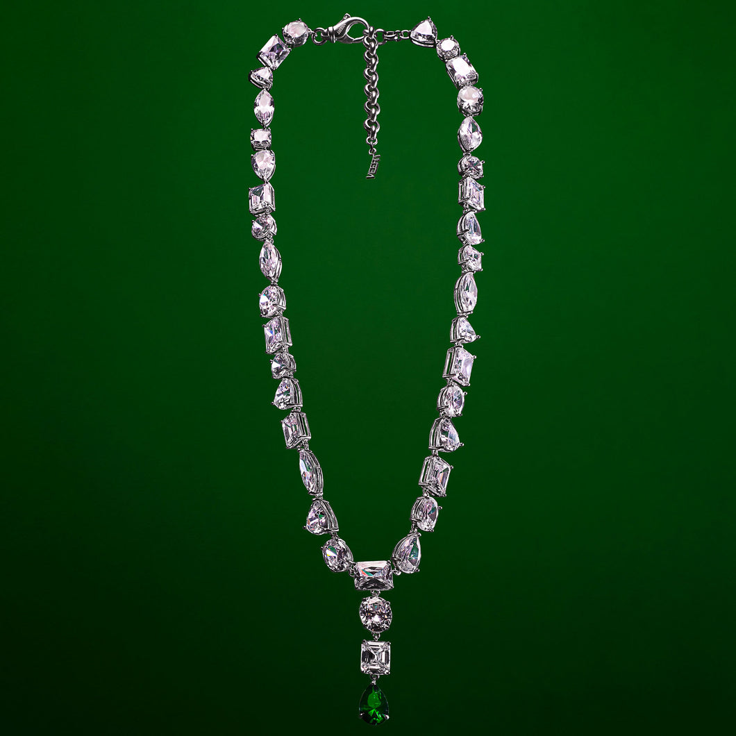 The Regal Drop Necklace in White Gold