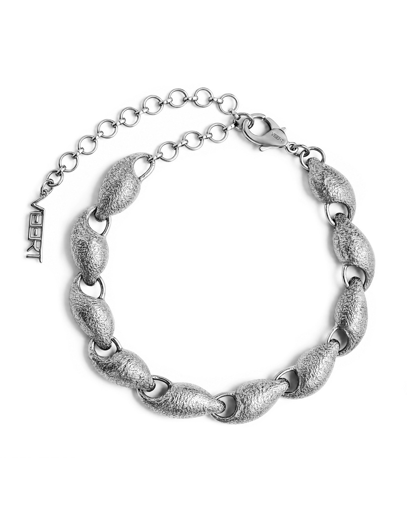 The Sculpt Link Bracelet in White Gold