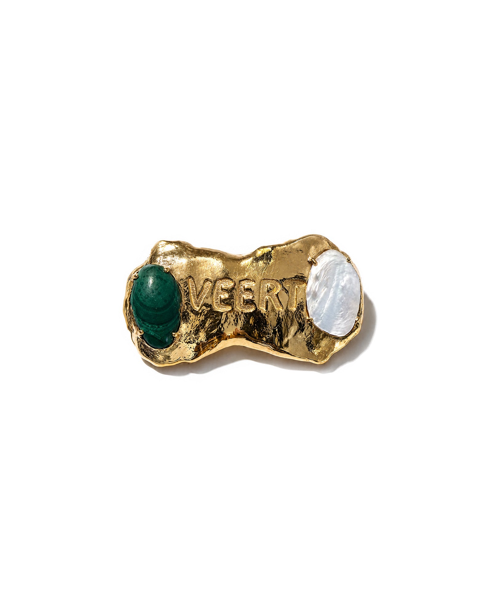 The Malachite Pearl Brooch