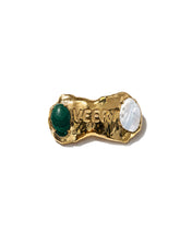 Load image into Gallery viewer, The Malachite Pearl Brooch
