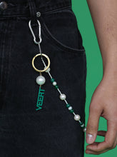 Load image into Gallery viewer, The Pearl &amp; Green Onyx Key Chain
