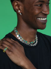 Load image into Gallery viewer, The Green Shape Necklace in White Gold
