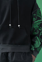 Load image into Gallery viewer, HEART EMBROIDERED HOODIE WITH FRESHWATER PEARLS ON STRING
