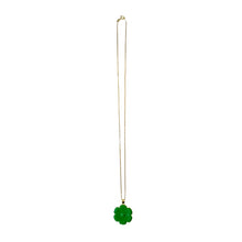 Load image into Gallery viewer, Green Enamel Flower Pendant Chain
