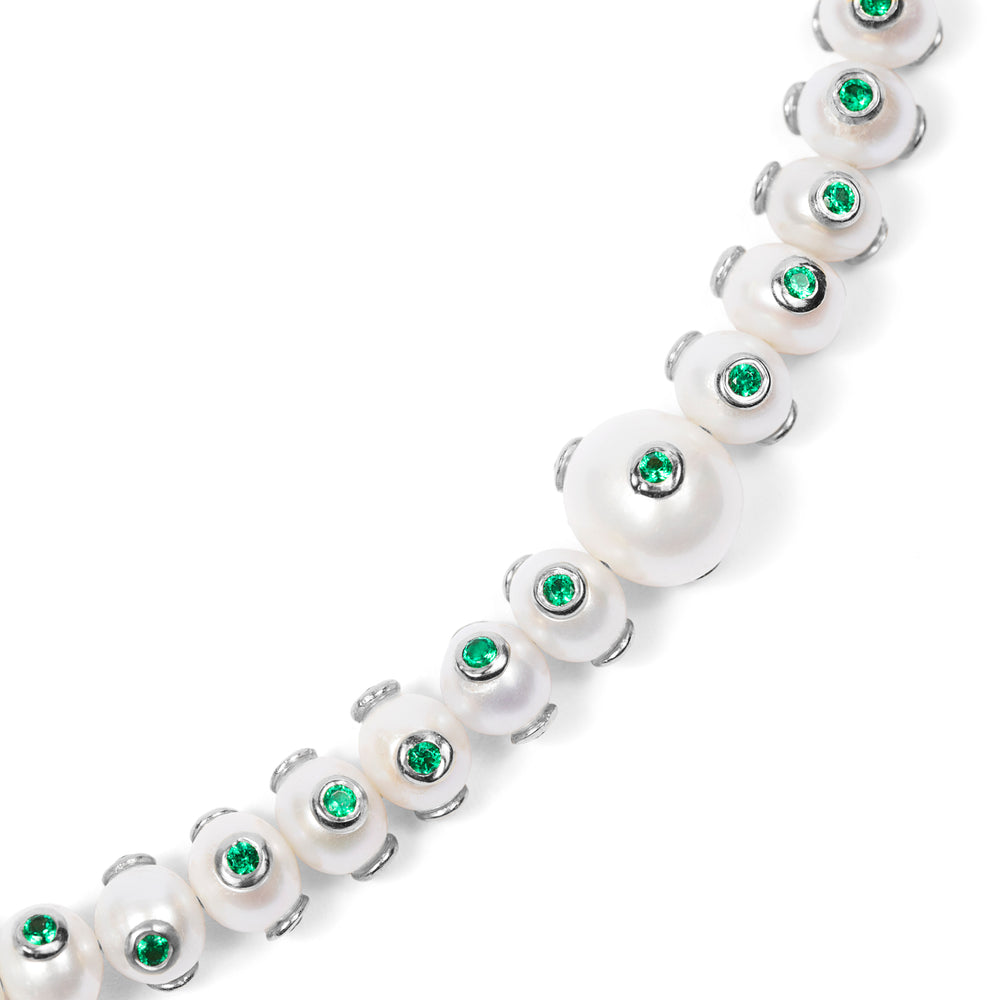 The Green Polka Dot Freshwater Pearl Necklace