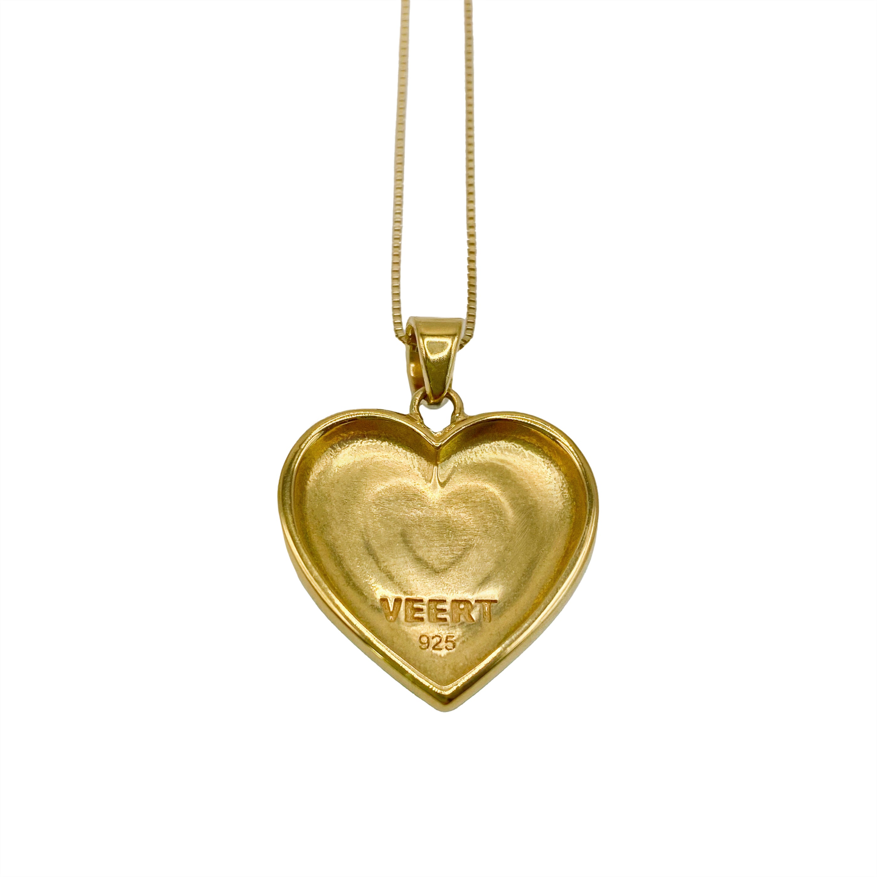 Enamel Heart Pendant Chain