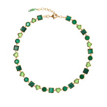 Load image into Gallery viewer, The Green Shape Necklace in Yellow Gold
