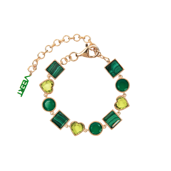 The Green Shape Bracelet in Yellow Gold