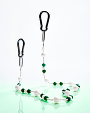 Load image into Gallery viewer, The Pearl &amp; Green Onyx Key Chain
