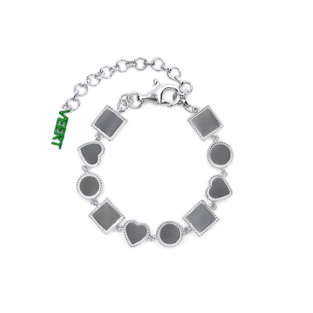 The Shape Bracelet in White Gold